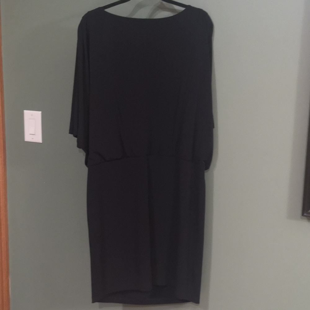 Jessica Embellished Cold Shoulder Lined Batwing Midi Dress Faux Rhinestone 16W - Picture 2 of 7